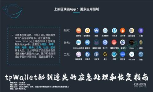 tpWallet秘钥遗失的应急处理和恢复指南